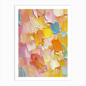 Pastels Impasto Strokes 10 Art Print