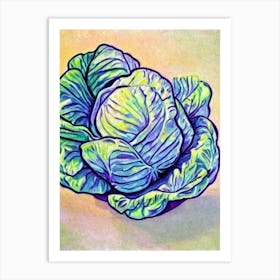 Cabbage 2 Fauvist vegetable Art Print