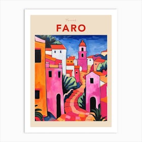 Faro Portugal 7 Fauvist Travel Poster Art Print
