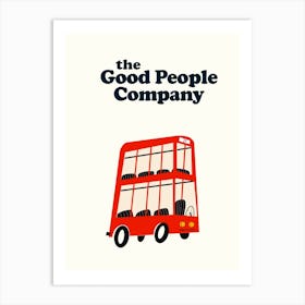 The Good People Company Red Bus Art Print