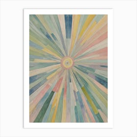 Pastel Sunburst Art Print