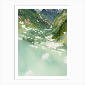 Berchtesgaden National Park Germany Water Colour Poster Art Print
