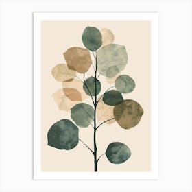 Linden Tree Minimal Japandi Illustration 3 Art Print