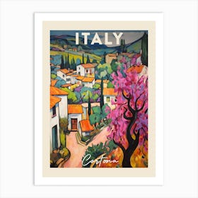 Cortona Italy 1 Fauvist Painting  Travel Poster Art Print