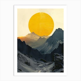 Sunset In The Mountains 37 Art Print