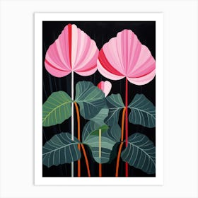 Cyclamen 4 Hilma Af Klint Inspired Flower Illustration Art Print