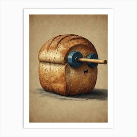 Bread With Glasses Art Print