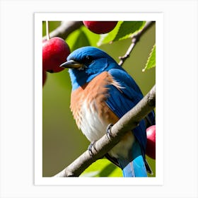 Eastern Bluebird-Reimagined Art Print