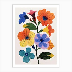 Painted Florals Petunia 1 Art Print