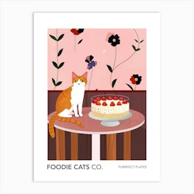 Foodie Cats Co Cat And A Trifle Cake 2 Art Print