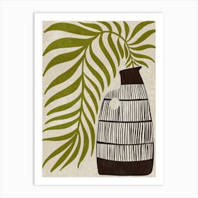 Palm Leaf Vase Art Print