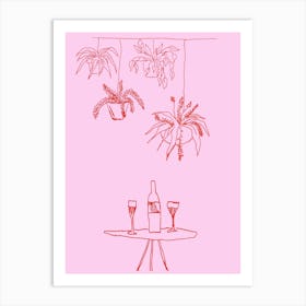 Date Night Red Art Print