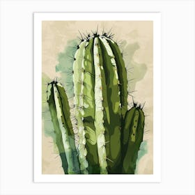Gymnocalycium Cactus Minimalist Abstract 3 Art Print