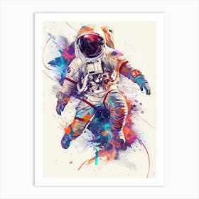 Astronaut In Space 5 Art Print