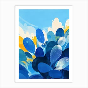 Blue Flowers Art Print