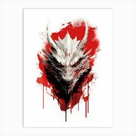 Dragon Minimalist Abstract 1 Art Print