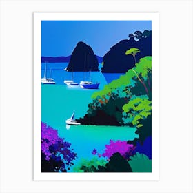 The Mergui Archipelago Thailand Colourful Painting Tropical Destination Art Print