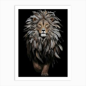 Lion With Feathers Art Print