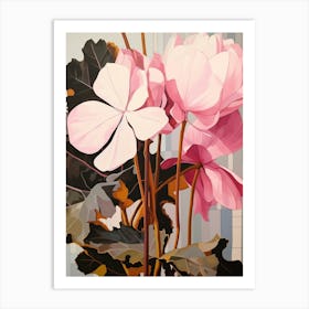 Flower Illustration Cyclamen 4 Art Print