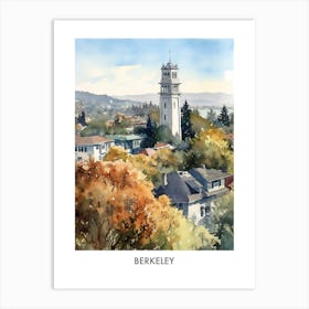 Berkeley Watercolor 1 Travel Poster Art Print