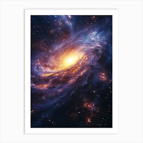 Spiral Galaxy In Space 6 Art Print