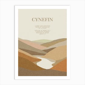 Welsh Landscape Cynefin Inspirational Quote Print Minimalist Wall Art Neutral Boho Decor Poster