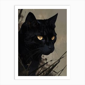 Black Cat 1 Art Print