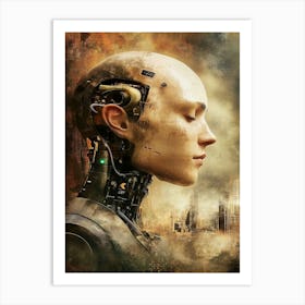 Futuristic Woman 2 Art Print