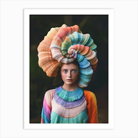 "Vibrant Shell Headpiece" Art Print