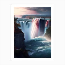 Niagara Falls, United States And Canada Realistic Photograph (3) Art Print