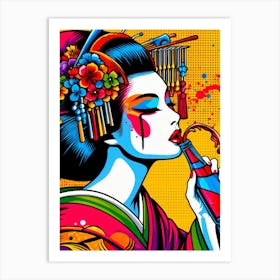 Creative Geisha Illustration 53 Art Print