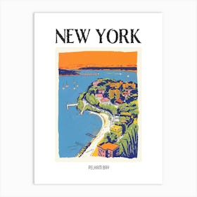 Pelham Bay New York Colourful Silkscreen Illustration 3 Poster Art Print