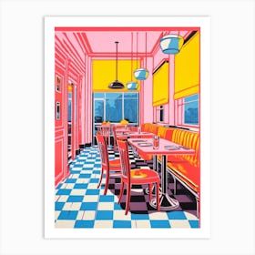 Colour Pop Retro Diner 4 Art Print