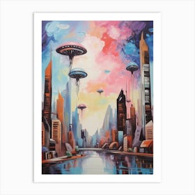 Futuristic Cityscape 3 Art Print