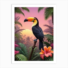 Tropical Botanical Jungle Art Print (3) Art Print