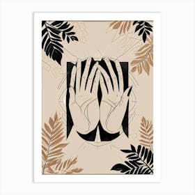 Abstract Hand And Eye Pattern (1) Art Print