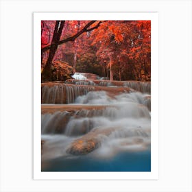 Waterfall In Thailand 2 Art Print