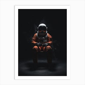 Astronaut Sitting In A Chair 1 Art Print