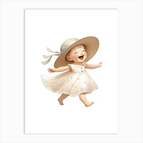 Little Girl In A Hat 2 Art Print