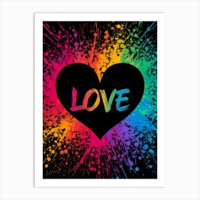 Love Splatter Art Print