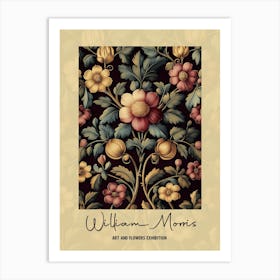 William Morris Artprint, Beautiful Flowers Pattern, Modern Colores, Typograie Style, Pia Art Print