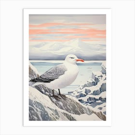 Winter Bird Painting Albatross 2 Art Print