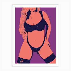 Abstract Geometric Sexy Woman (20) 1 Art Print