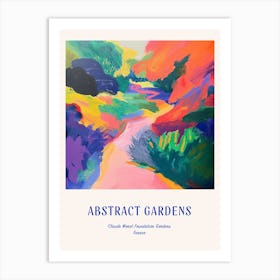 Colourful Gardens Claude Monet Foundation Gardens France 1 Blue Poster Art Print