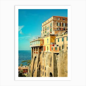 View On The Mediterranean Sea In City Of Sorrento In Italy Art Print