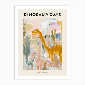 Dinosaur Exploring Poster 2 Art Print