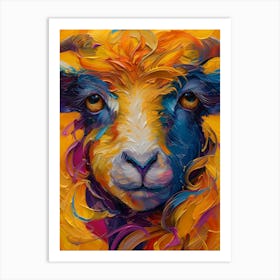 Colorful Sheep Art Print