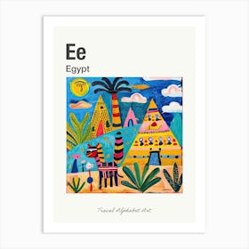 Kids Travel Alphabet  Egypt 2 Art Print