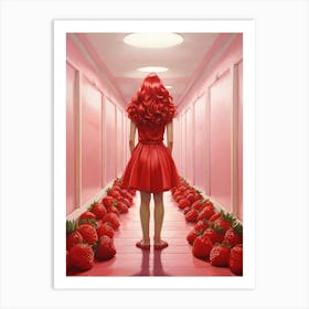 Strawberry Girl art print 1 Art Print