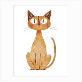 Egyptian Mau Cat Clipart Illustration 2 Art Print